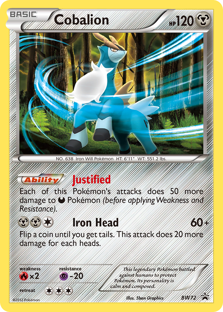 Cobalion (BW72) [Black & White: Black Star Promos] | Gamers Paradise