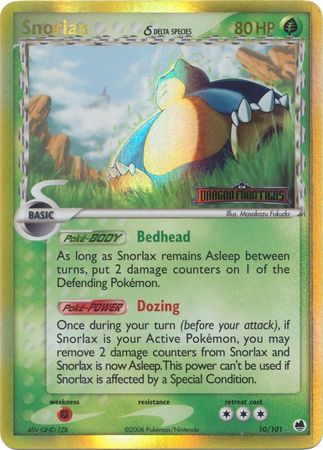 Snorlax (10/101) (Delta Species) (Stamped) [EX: Dragon Frontiers] | Gamers Paradise