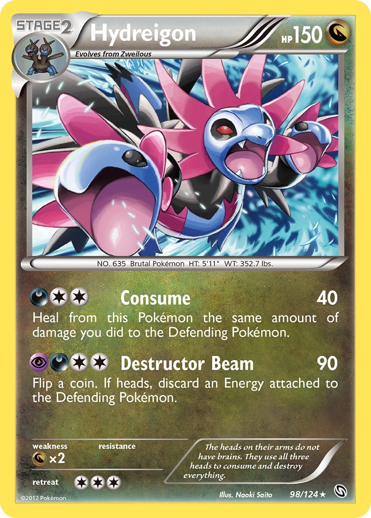 Hydreigon (98/124) (Cracked Ice Holo) (Theme Deck Exclusive) [Black & White: Dragons Exalted] | Gamers Paradise