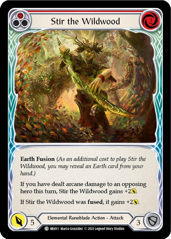 Stir the Wildwood (Red) [BRI011] (Tales of Aria Briar Blitz Deck)  1st Edition Normal | Gamers Paradise