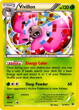 Vivillon (15/162) (Cosmos Holo) [XY: BREAKthrough] | Gamers Paradise