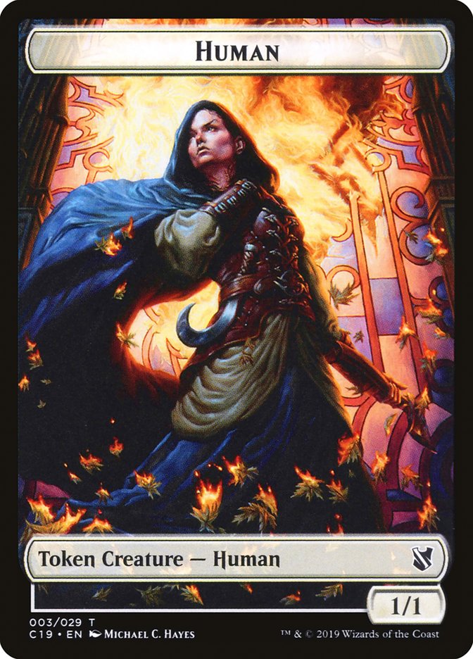 Spirit // Human Double-Sided Token [Commander 2019 Tokens] | Gamers Paradise