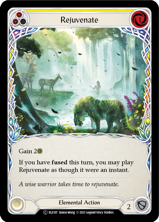 Rejuvenate (Yellow) [U-ELE107] Unlimited Rainbow Foil | Gamers Paradise