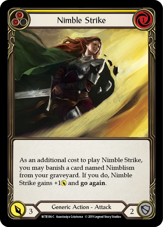 Nimble Strike (Yellow) [WTR186-C] Alpha Print Rainbow Foil | Gamers Paradise