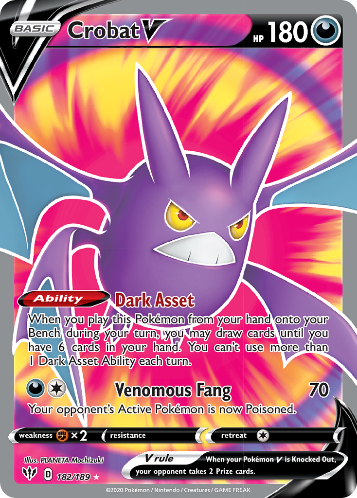 Crobat V (182/189) [Sword & Shield: Darkness Ablaze] | Gamers Paradise