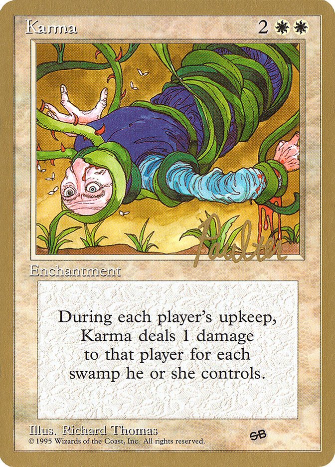 Karma (Preston Poulter) (SB) [Pro Tour Collector Set] | Gamers Paradise