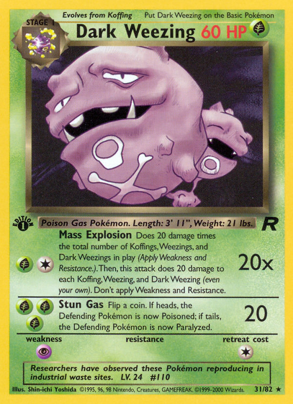 Dark Weezing (31/82) [Team Rocket 1st Edition] | Gamers Paradise