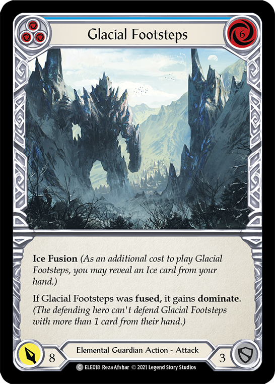 Glacial Footsteps (Blue) [ELE018] (Tales of Aria)  1st Edition Rainbow Foil | Gamers Paradise