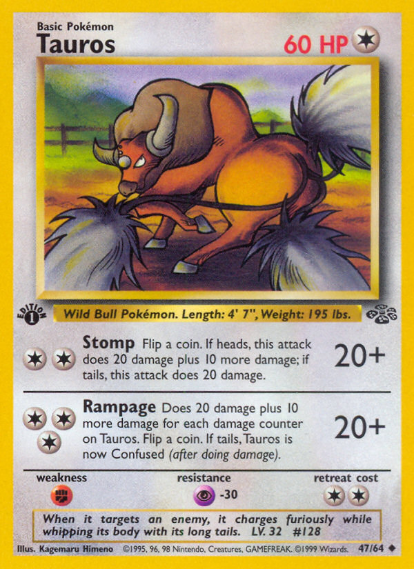 Tauros (47/64) [Jungle 1st Edition] | Gamers Paradise