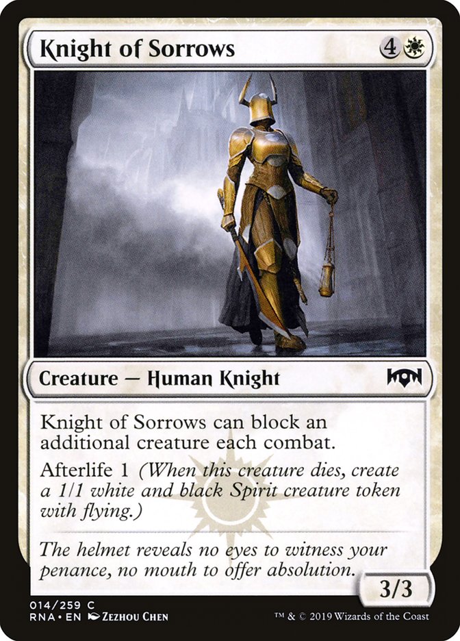 Knight of Sorrows [Ravnica Allegiance] | Gamers Paradise