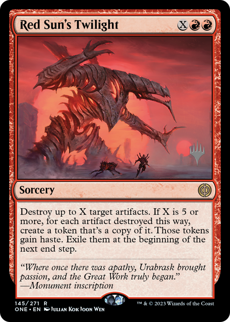 Red Sun's Twilight (Promo Pack) [Phyrexia: All Will Be One Promos] | Gamers Paradise