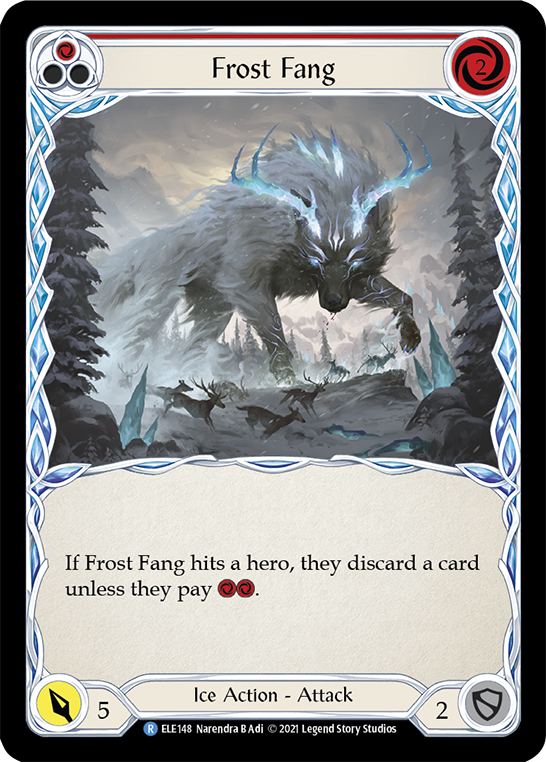 Frost Fang (Red) [ELE148] (Tales of Aria)  1st Edition Rainbow Foil | Gamers Paradise