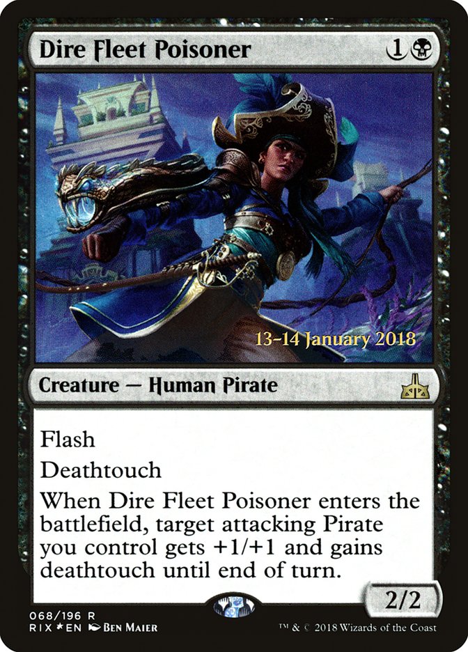 Dire Fleet Poisoner [Rivals of Ixalan Prerelease Promos] | Gamers Paradise