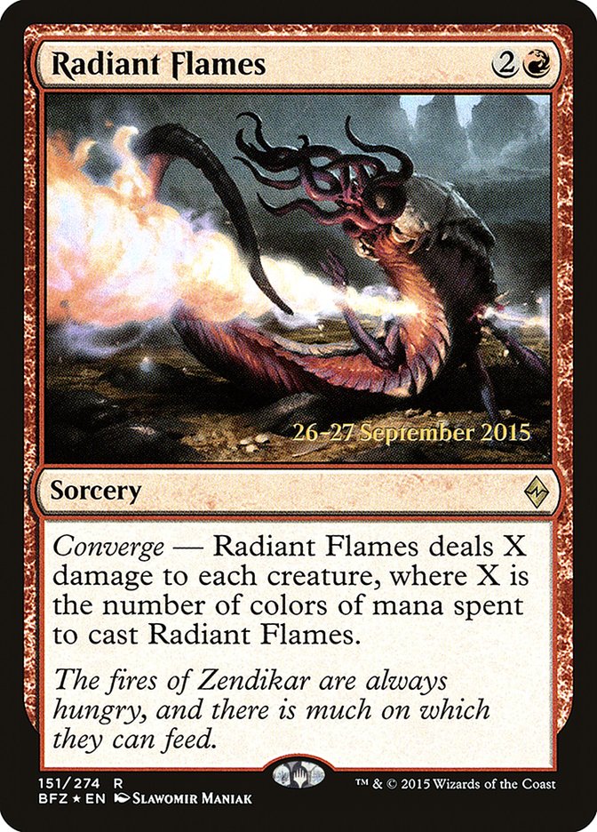 Radiant Flames [Battle for Zendikar Prerelease Promos] | Gamers Paradise