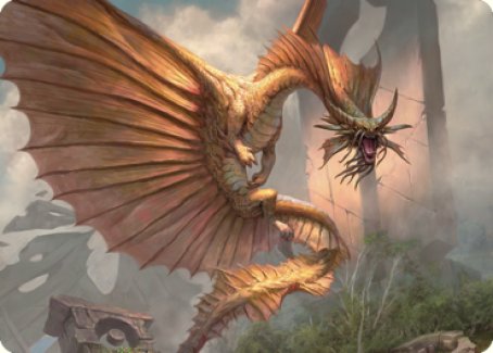 Ancient Gold Dragon Art Card (28) [Commander Legends: Battle for Baldur's Gate Art Series] | Gamers Paradise