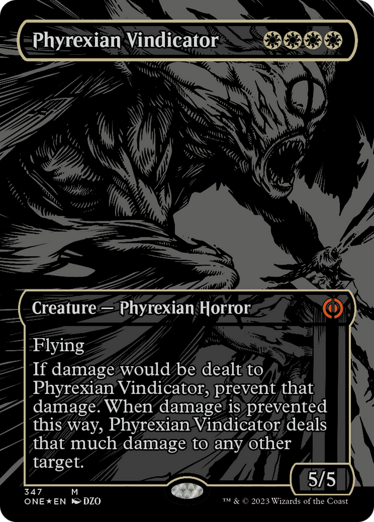 Phyrexian Vindicator (Oil Slick Raised Foil) [Phyrexia: All Will Be One] | Gamers Paradise