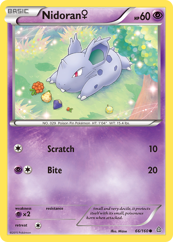 Nidoran (66/160) (Female) [XY: Primal Clash] | Gamers Paradise