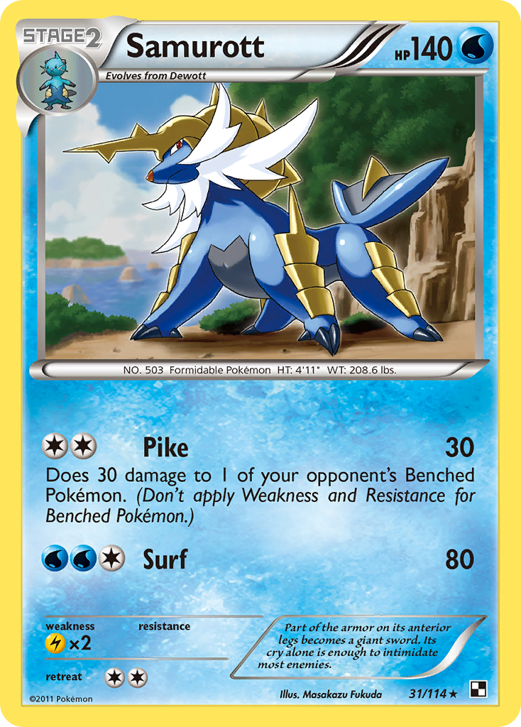 Samurott (31/114) [Black & White: Base Set] | Gamers Paradise