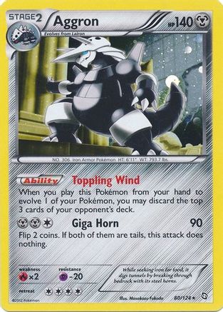 Aggron (80/124) (Cosmos Holo) [Black & White: Dragons Exalted] | Gamers Paradise