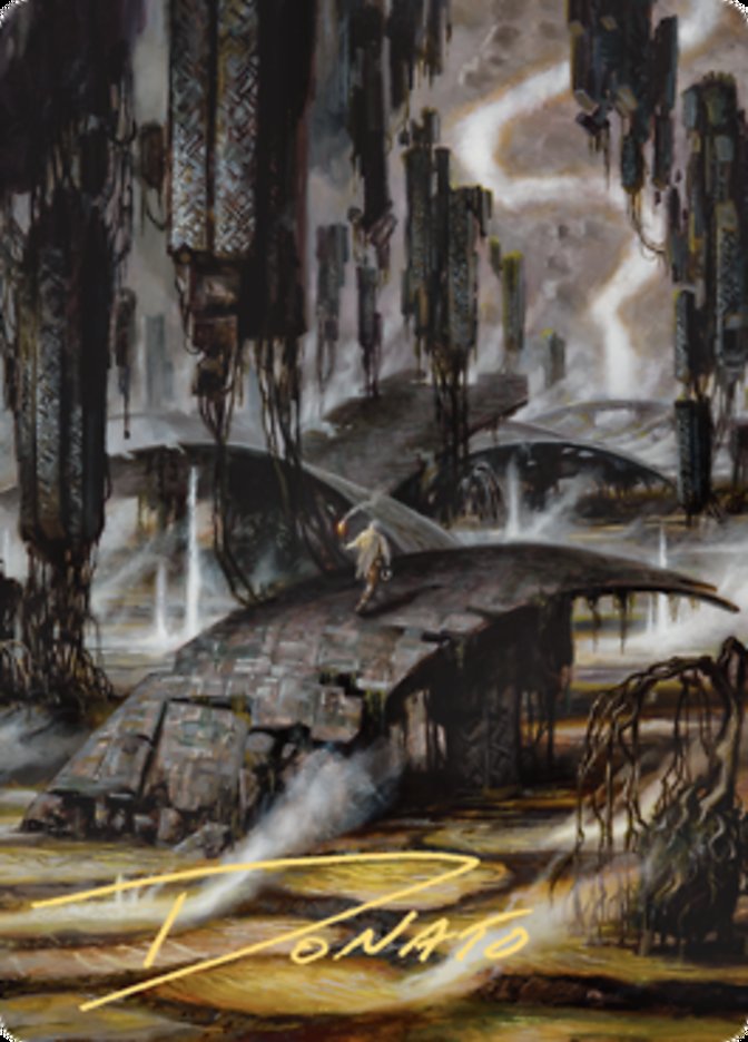 Grimclimb Pathway Art Card (Gold-Stamped Signature) [Zendikar Rising Art Series] | Gamers Paradise