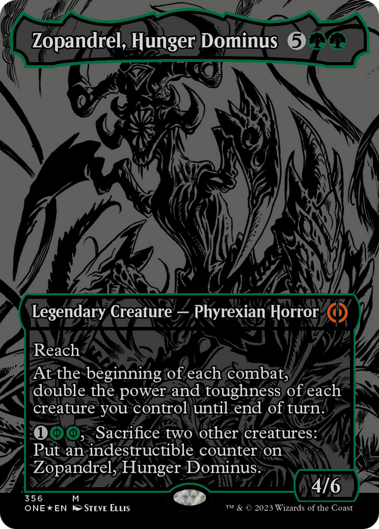 Zopandrel, Hunger Dominus (Oil Slick Raised Foil) [Phyrexia: All Will Be One] | Gamers Paradise
