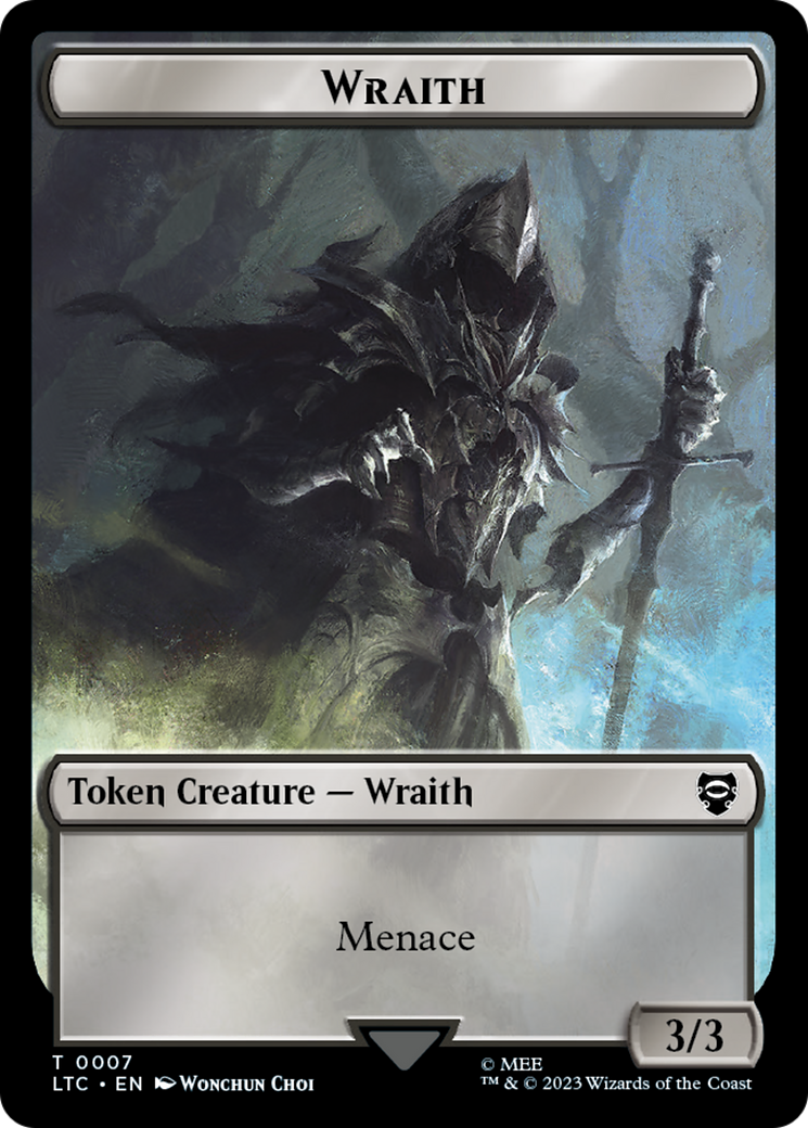Food // Wraith Double-Sided Token [The Lord of the Rings: Tales of Middle-Earth Commander Tokens] | Gamers Paradise