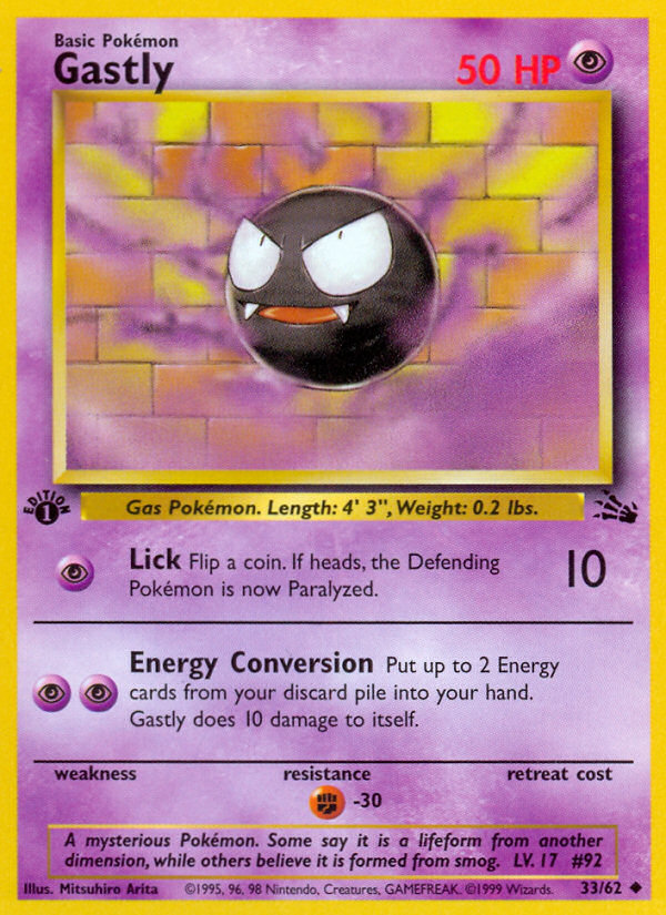 Gastly (33/62) [Fossil 1st Edition] | Gamers Paradise