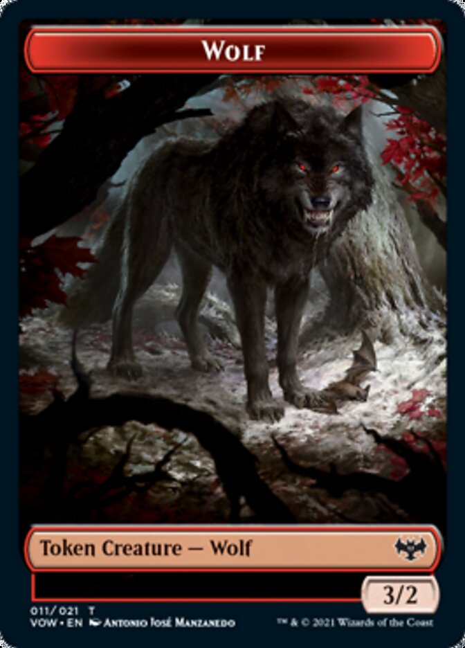 Wolf Token (011) [Innistrad: Crimson Vow Tokens] | Gamers Paradise