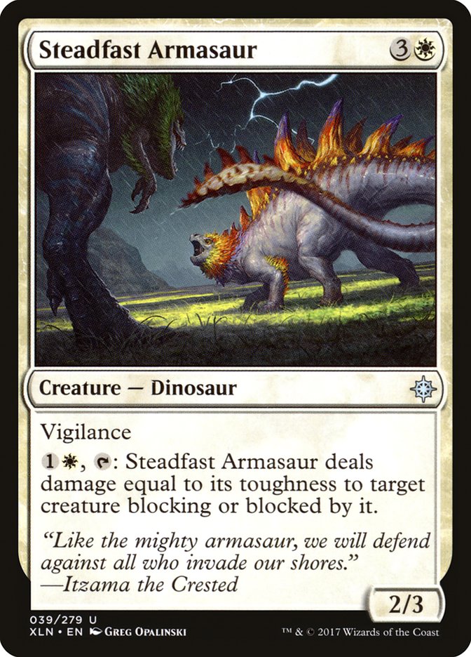 Steadfast Armasaur [Ixalan] | Gamers Paradise