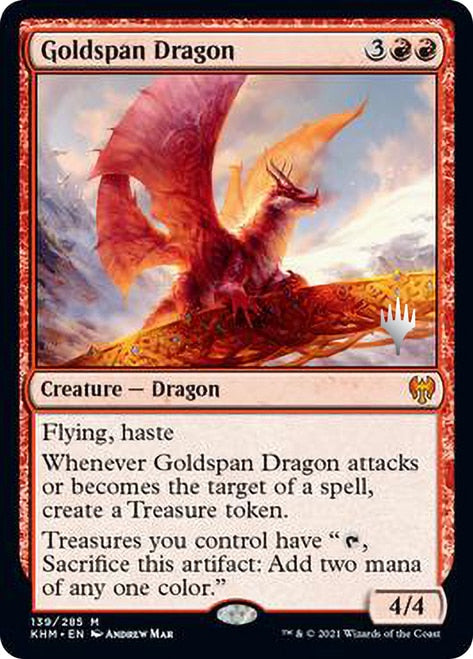 Goldspan Dragon (Promo Pack) [Kaldheim Promos] | Gamers Paradise