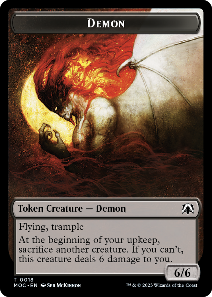 Angel (3) // Demon Double-Sided Token [March of the Machine Commander Tokens] | Gamers Paradise