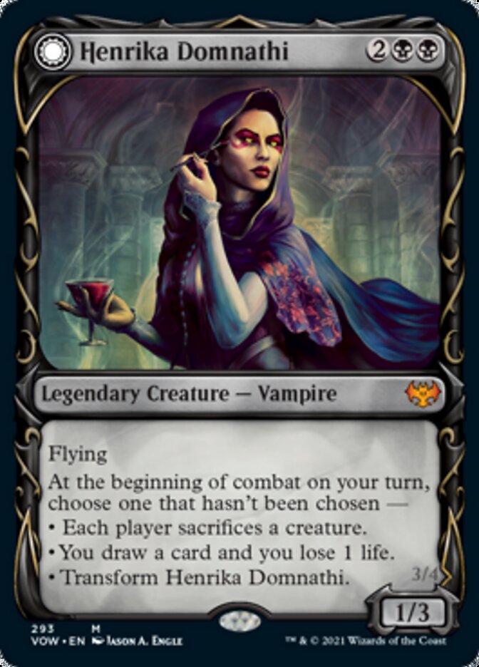 Henrika Domnathi // Henrika, Infernal Seer (Showcase Fang Frame) [Innistrad: Crimson Vow] | Gamers Paradise