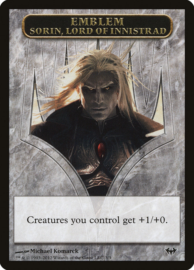 Sorin, Lord of Innistrad Emblem [Dark Ascension Tokens] | Gamers Paradise