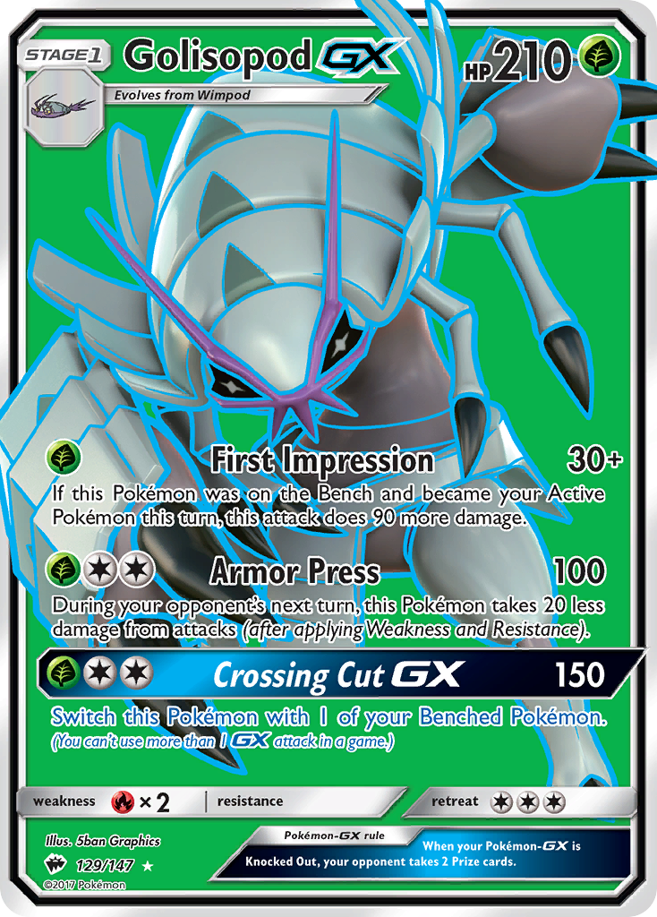 Golisopod GX (129/147) [Sun & Moon: Burning Shadows] | Gamers Paradise