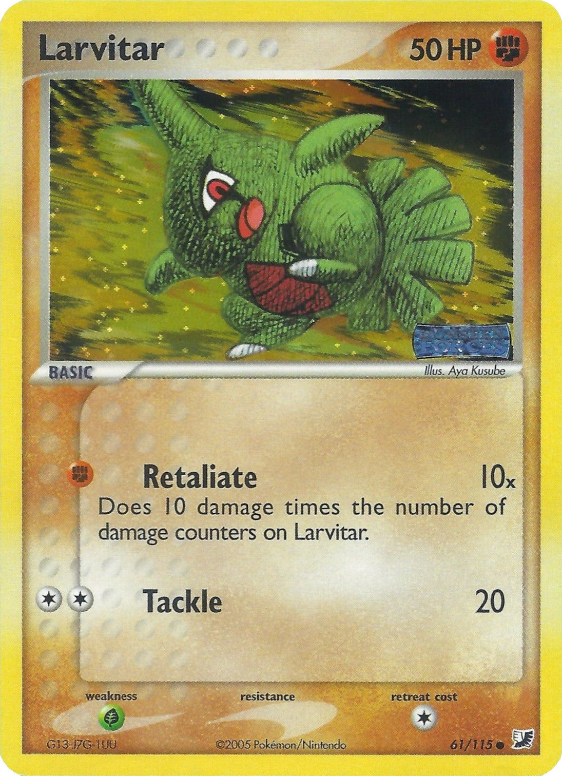 Larvitar (61/115) (Stamped) [EX: Unseen Forces] | Gamers Paradise