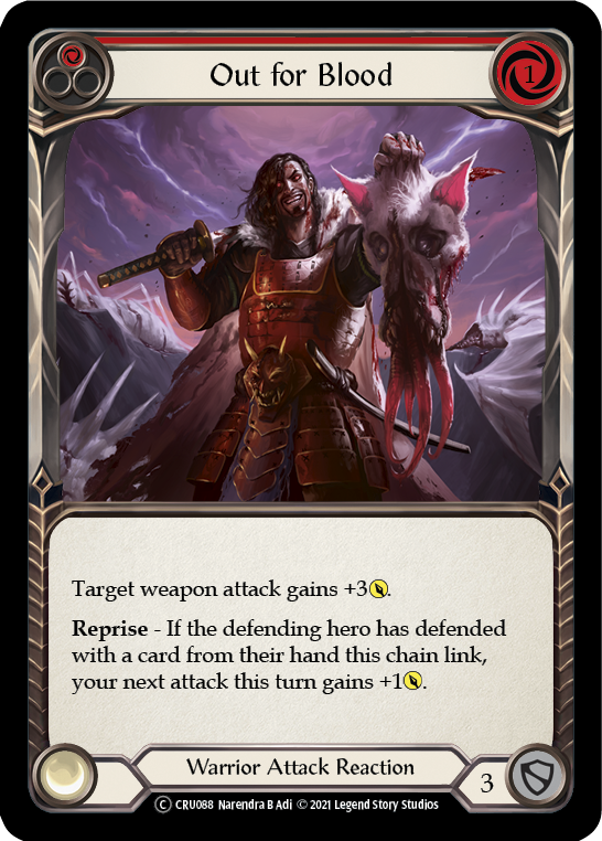 Out for Blood (Red) [U-CRU088-RF] Unlimited Rainbow Foil | Gamers Paradise