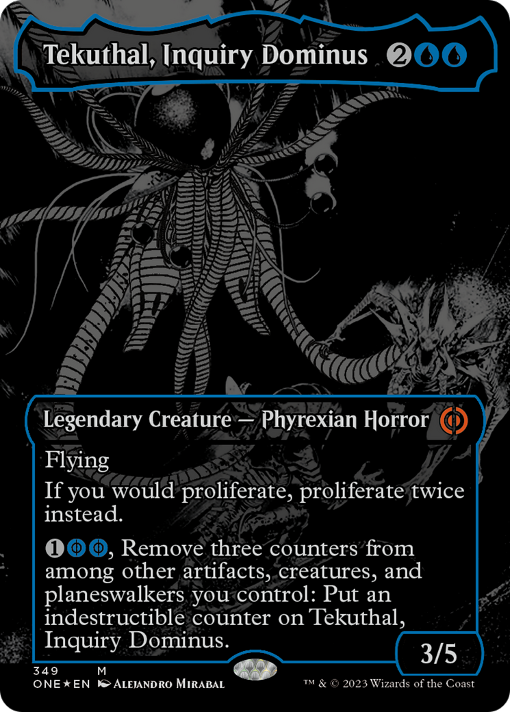 Tekuthal, Inquiry Dominus (Oil Slick Raised Foil) [Phyrexia: All Will Be One] | Gamers Paradise