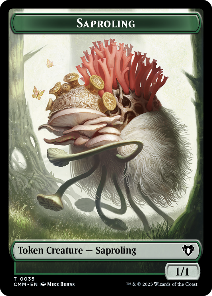 Saproling // Satyr Double-Sided Token [Commander Masters Tokens] | Gamers Paradise