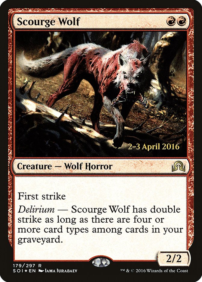 Scourge Wolf [Shadows over Innistrad Prerelease Promos] | Gamers Paradise