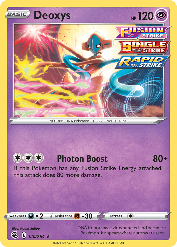 Deoxys (120/264) (Theme Deck Exclusive) [Sword & Shield: Fusion Strike] | Gamers Paradise