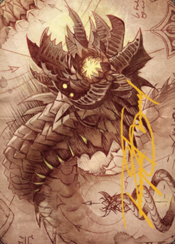 Wurmcoil Engine Art Card (Gold-Stamped Signature) [The Brothers' War Art Series] | Gamers Paradise