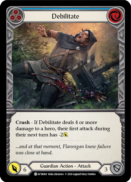Debilitate (Blue) [U-WTR068] (Welcome to Rathe Unlimited)  Unlimited Rainbow Foil | Gamers Paradise