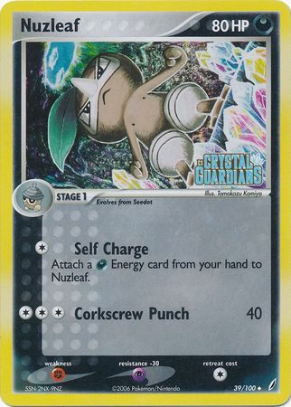 Nuzleaf (39/100) (Stamped) [EX: Crystal Guardians] | Gamers Paradise