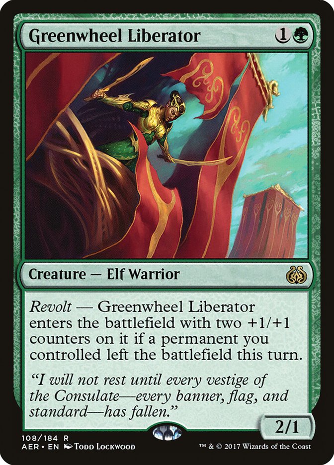 Greenwheel Liberator [Aether Revolt] | Gamers Paradise