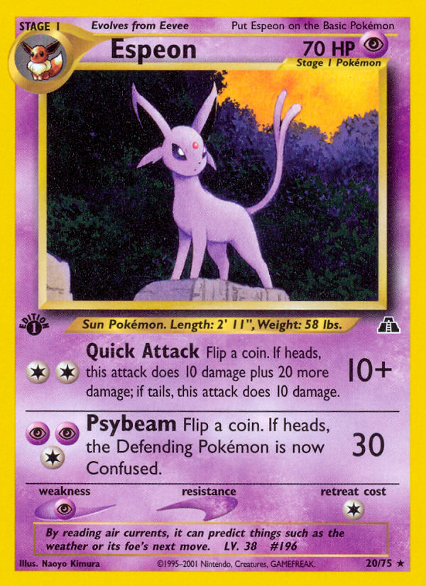Espeon (20/75) [Neo Discovery 1st Edition] | Gamers Paradise