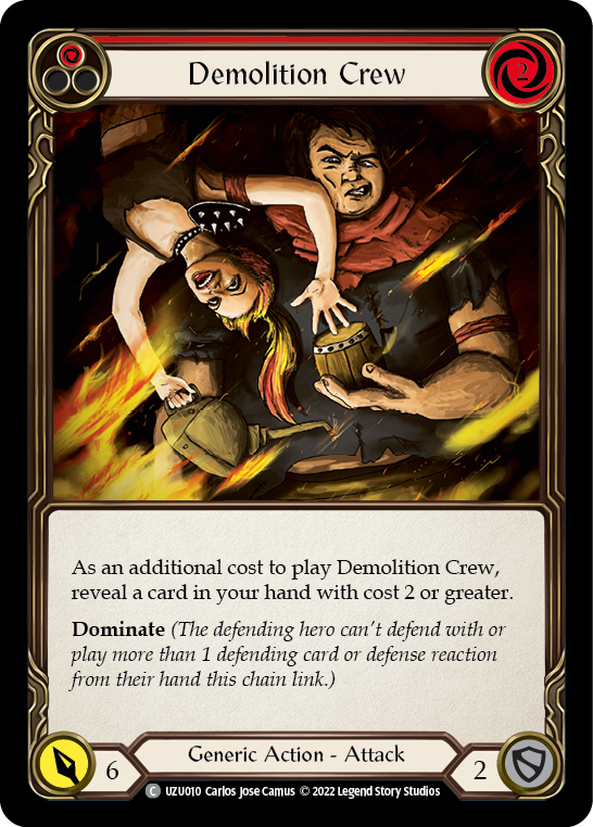 Demolition Crew (Red) [UZU010] (Outsiders Uzuri Blitz Deck) | Gamers Paradise