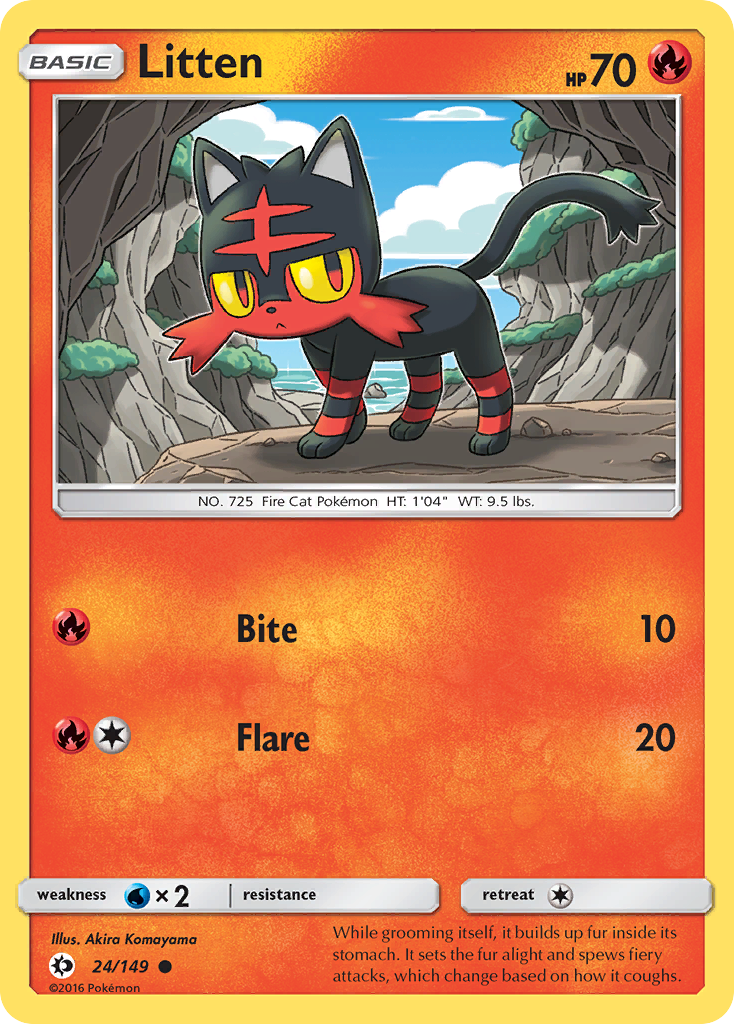 Litten (24/149) [Sun & Moon: Base Set] | Gamers Paradise