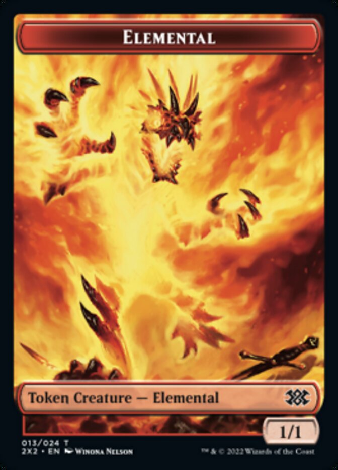 Elemental // Angel Double-Sided Token [Double Masters 2022 Tokens] | Gamers Paradise