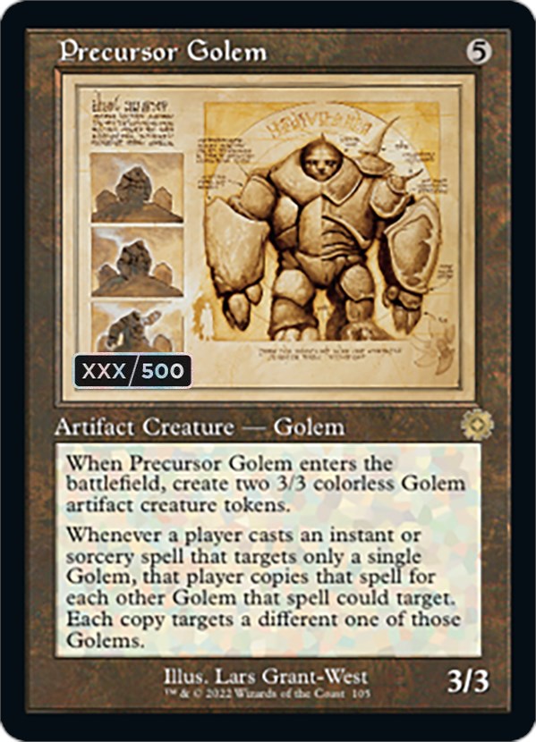 Precursor Golem (Retro Schematic) (Serial Numbered) [The Brothers' War Retro Artifacts] | Gamers Paradise