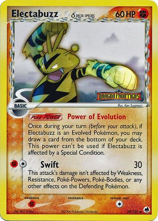 Electabuzz (29/101) (Delta Species) (Stamped) [EX: Dragon Frontiers] | Gamers Paradise